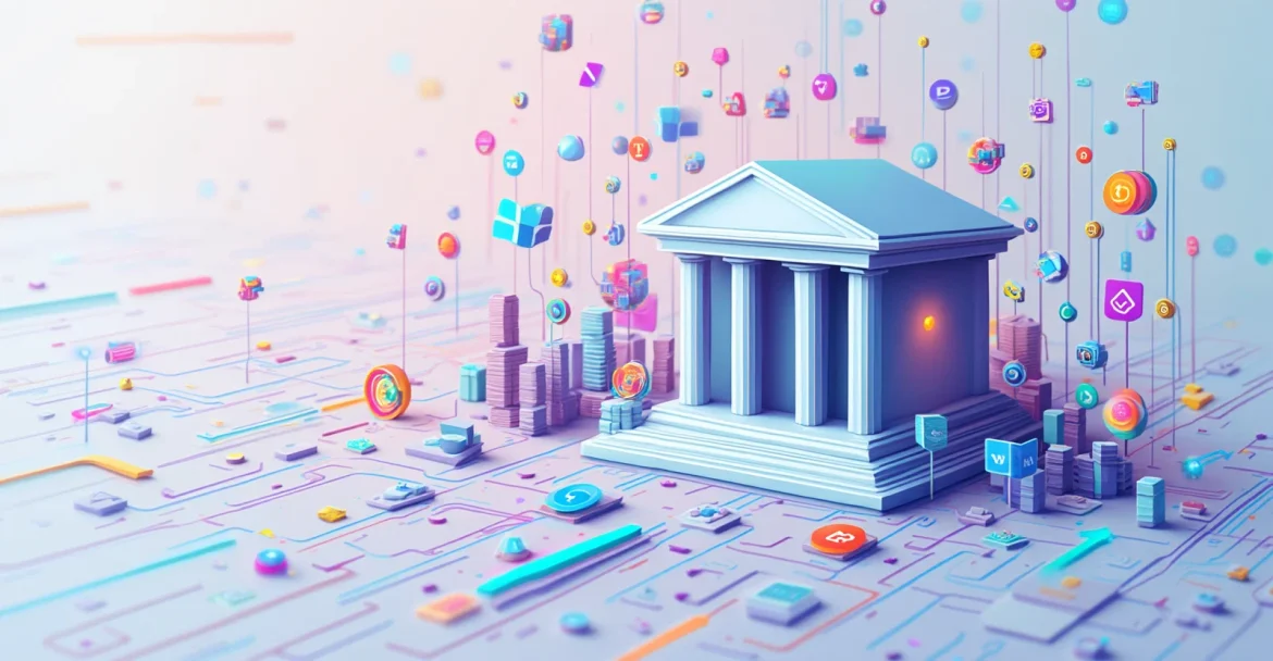 Блокчейн и криптовалюты взаимодействуют с традиционной банковской системой.