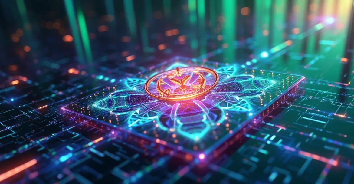 Цифровое искусство в виде NFT на блокчейне.