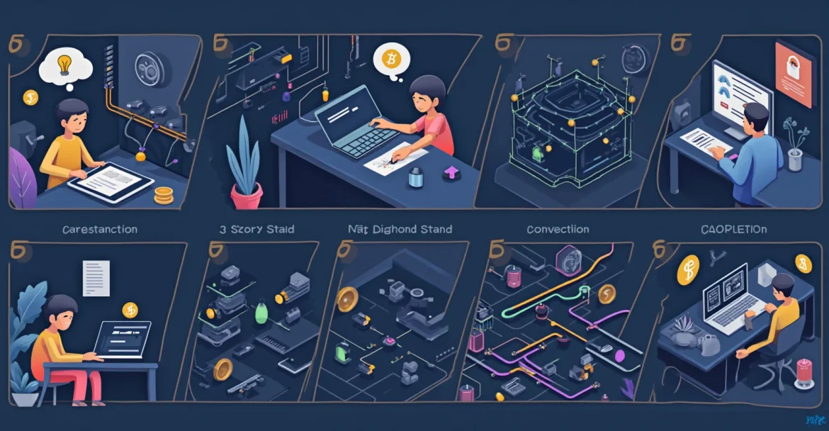 Пошаговое объяснение процесса криптовалютной транзакции.